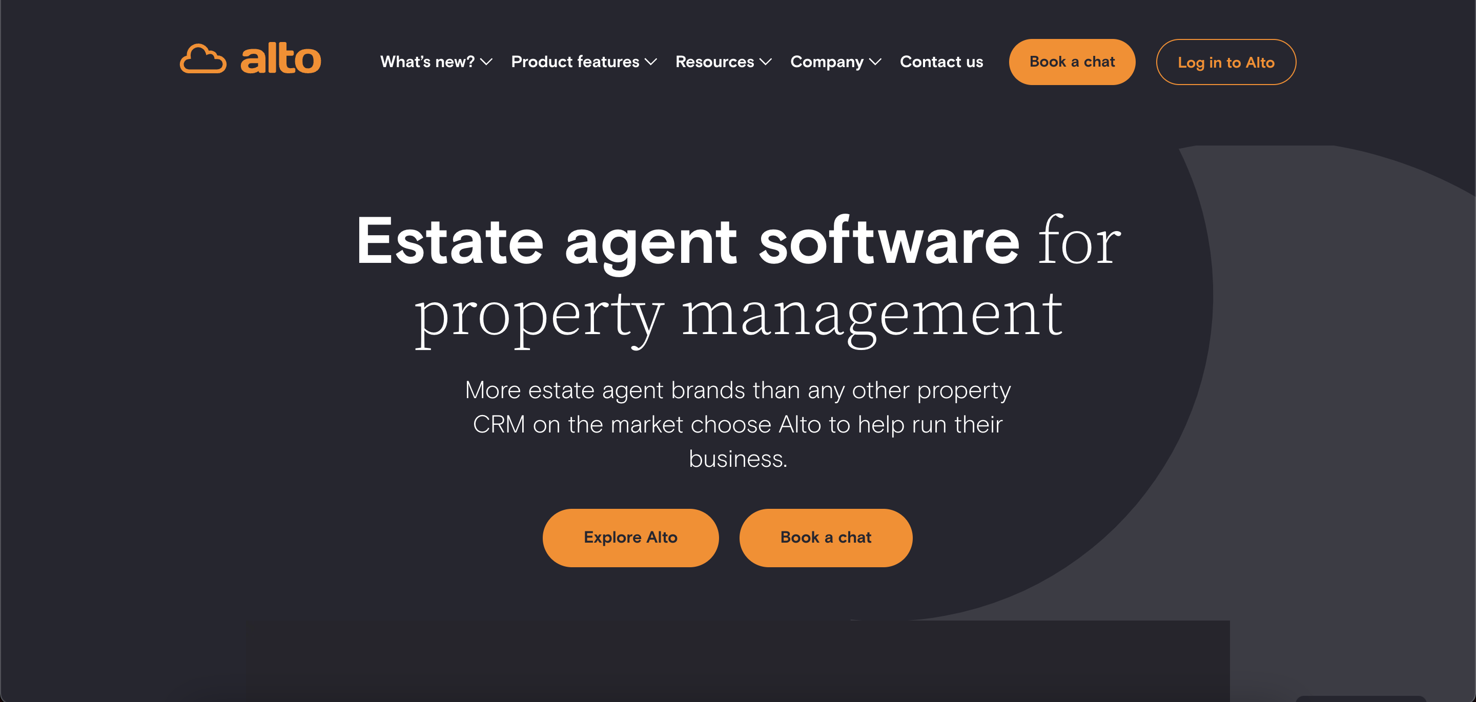 Alto homepage